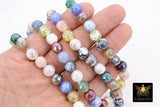 Electroplated Mixed Agate Beads, Green Pink Faceted Agate BS #5, White Beige Blue Beads