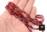 Red Crystal 6 mm Bead Strands Alabama Arkansas Jewelry