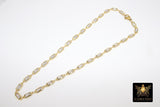 Cubic Zirconia Necklace, Gold Rectangle Shaped CZ Choker, Clear Diamond CZ Chain Link