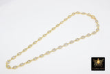 Cubic Zirconia Necklace, Gold Square Shaped CZ Choker, Clear Silver Diamond CZ Chain Link