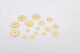 Gold Metal Spacer Beads, 6 mm Round Discs, 20 pcs Rondelle Donuts Findings #683