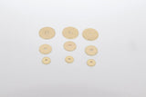 Gold Metal Spacer Beads, 6 mm Round Discs, 20 pcs Rondelle Donuts Findings #683