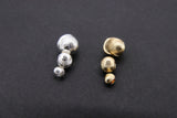 Gold Round Spacer Corrugated Bead, 20 Pc Silver Textured Lined Seamless Bead AG #2387A, 4, 6, 8 mm Plated Copper Beads, High Quality Plating