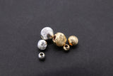 Gold Round Spacer Corrugated Bead, 20 Pc Silver Textured Lined Seamless Bead AG #2387A, 4, 6, 8 mm Plated Copper Beads, High Quality Plating