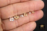 Gold or Silver Wavy Potato Chip Flat Beads, Heishi Bead Spacers