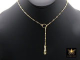 14 K Gold Filled Dap Bar Swivel Fob Charm Clip Necklace