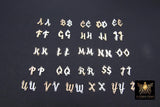 14 K Gold Filled Script Alphabet Connectors, 7 mm 925 Sterling Silver Letters # 3091, Initial Letters - 14 K Gold Filled / D