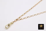 14 K Gold Filled Rolo Fob Charm Necklace