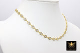 Cubic Zirconia Necklace, Gold Square Shaped CZ Choker, Clear Silver Diamond CZ Chain Link