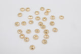 Gold Round 4 mm Nugget Beads, 20 Pc Round Rondelle Spacer Beads #680, Nugget Shaped Heishi Bead