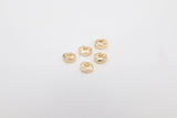 Gold Round 4 mm Nugget Beads, 20 Pc Round Rondelle Spacer Beads #680, Nugget Shaped Heishi Bead