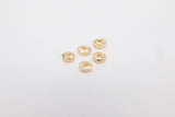 Gold Round 4 mm Nugget Beads, 20 Pc Round Rondelle Spacer Beads #680, Nugget Shaped Heishi Bead