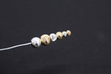 Gold Round Spacer Corrugated Bead, 20 Pc Silver Textured Lined Seamless Bead AG #2387A, 4, 6, 8 mm Plated Copper Beads, High Quality Plating