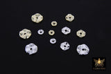 Gold Wavy Spacer Beads, Silver Round Potato Chip Metal Discs, 20 pcs Rondelle Findings