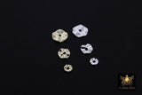 Gold Wavy Spacer Beads, Silver Round Potato Chip Metal Discs, 20 pcs Rondelle Findings - 20 Piece - 4 mm Wavy / Gold Plated