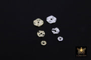 Gold Wavy Spacer Beads, Silver Round Potato Chip Metal Discs, 20 pcs Rondelle Findings