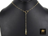 14 K Gold Filled Dap Bar Swivel Fob Charm Clip Necklace