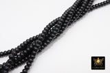 Black Heishi Beads, Smooth Black Beads BS #326, sizes in Donut 6 x 4 mm Rondelle, 15 inch Strands