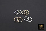 14 K Gold Filled Two Circle Link Ring, 10 mm 925 Sterling Silver Double Interlocking Rings #2623, Small Infinity Ring