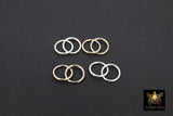 14 K Gold Filled Two Circle Link Ring, 10 mm 925 Sterling Silver Double Interlocking Rings # 2623, Small Infinity Ring