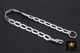 925 Sterling Silver Scroll Bar Bracelet, Rectangle Swivel Fob Designer Bracelet #2626, Dainty Infinity Bracelet