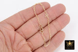 14 K Gold Filled Initial Chain Bracelet, 925 Sterling Silver Letter Charm Bracelet #2626, Chain Link Jewelry