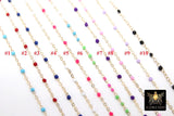 14 K Gold Filled Dainty Satellite Enamel Bracelet, Rainbow Beaded Adjustable Jewelry, Charm Bracelet