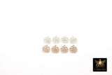 14 K Gold Filled Camellia Charms, 925 Sterling Silver Rose Flower Charms #927, 8 mm Gold Love Devotion Floral Charms