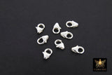 925 Sterling Silver Lobster Clasps, Silver Trigger Clasps #100, Sizes 5.5 x 8.2 mm
