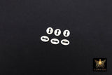 925 Sterling Silver Necklace Ends, 10 Pc Silver Quality Oval Tags #99, Stamped 4 mm Finishing Tags