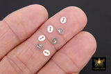 925 Sterling Silver Necklace Ends, 10 Pc Silver Quality Oval Tags #99, Stamped 4 mm Finishing Tags