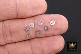 925 Sterling Silver Necklace Ends, 10 Pc Silver Quality Oval Tags #99, Stamped 4 mm Finishing Tags