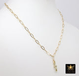 14 K Gold Filled Fob Swivel Clip Charm Necklace, Watch Pendant Clip Choker