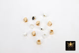 Gold Round Nugget Beads, 20 Pc Silver Round Rondelle Oval Spacer Beads #938, 4 mm Nugget Shaped Heishi Bead