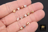 Gold and Silver Nugget Beads, Oval Spacer Beads, 4 mm, 6 mm