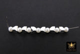 Gold and Silver Nugget Beads, Oval Spacer Beads, 4 mm, 6 mm