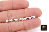 Gold and Silver Nugget Beads, Oval Spacer Beads, 4 mm, 6 mm