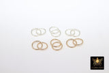 14 K Gold Filled Two Circle Link Ring, 10 mm 925 Sterling Silver Double Interlocking Rings #2623, Small Infinity Ring