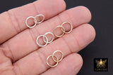 14 K Gold Filled and 925 Sterling Silver Small 10 mm Interlocking Round Soldered Rings