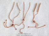Rose Gold CZ Connector Bracelet: Rose Gold Half Bracelets For Connector Charms