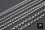 Stainless Steel ROLO Chain, 4, 5 and 6 mm Silver Chains CH #142