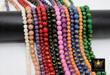 8 mm Round Jade Beads, 6 mm Gold Flecks and Smooth Beads CB #263, 31.1 Inch Strands