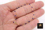 14 K Gold Filled Dainty Satellite Enamel Bracelet, Rainbow Beaded Adjustable Jewelry, Charm Bracelet