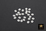 925 Sterling Silver Necklace Ends, 10 Pc Silver Quality Oval Tags #99, Stamped 4 mm Finishing Tags