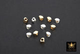 Gold Round Nugget Beads, 20 Pc Silver Round Rondelle Oval Spacer Beads #938, 4 mm Nugget Shaped Heishi Bead