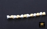Gold Round Nugget Beads, 20 Pc Silver Round Rondelle Oval Spacer Beads #938, 4 mm Nugget Shaped Heishi Bead