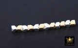Gold Round Nugget Beads, 20 Pc Silver Round Rondelle Oval Spacer Beads #938, 4 mm Nugget Shaped Heishi Bead