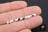 Gold and Silver Nugget Beads, Oval Spacer Beads, 4 mm, 6 mm