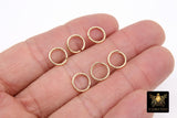 14 K Gold Filled Twist Jump Rings, 10 mm 925 Sterling Silver Open Sparkle #2755, Strong Snap Close 18 Gauge Textured Ring