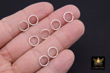 14 K Gold Filled Twist Jump Rings, 10 mm 925 Sterling Silver Open Sparkle # 2755, Strong Snap Close 18 Gauge Textured